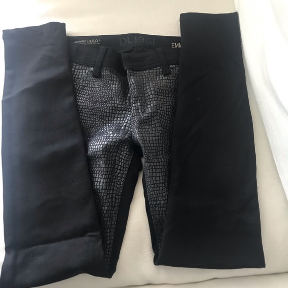 DL1961 Emma Python-Print Denim Leggings, Sz 26 - Picture 6 of 9